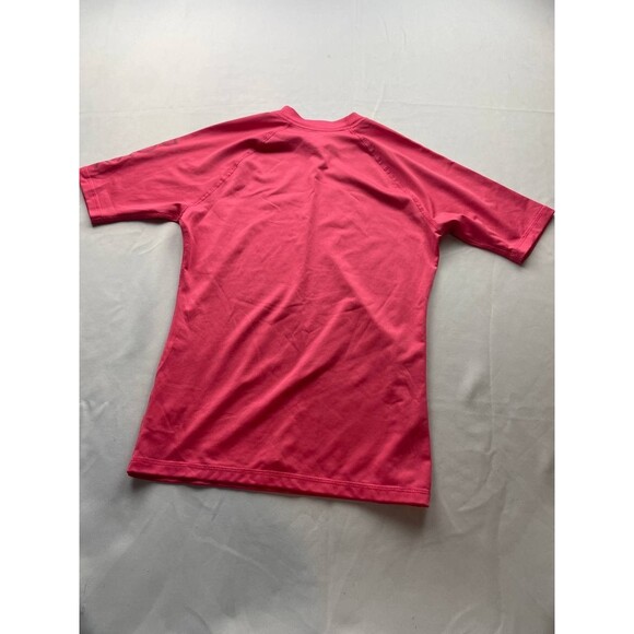 ROXY Rashguard Large Adult Pink Whole Hearted Short Sleeve Spellout Swim Womens - Picture 6 of 6